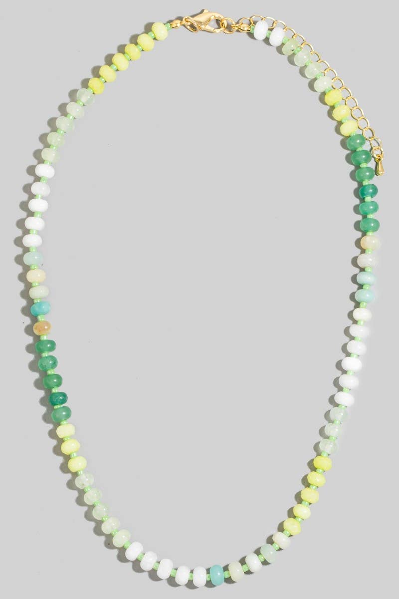 Gradient Stone Beaded Necklace
