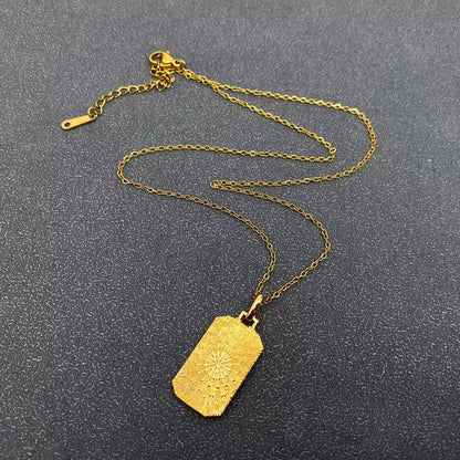 Enamel Tarot Charm 18K Gold Plated Necklace