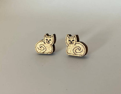Wee Cat Stud Earrings