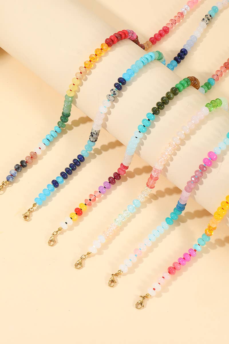 `.Trendy Natural Agate Gemstone Necklace