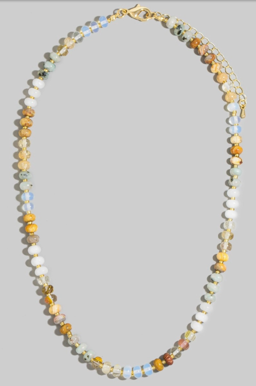 Gradient Stone Beaded Necklace
