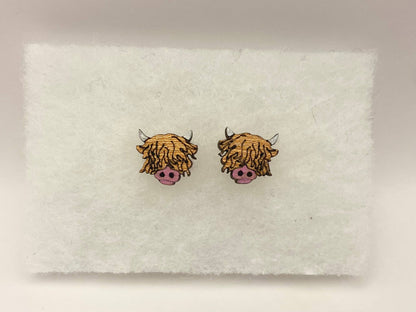 Wee Highland Cow Stud Earrings* Best Seller