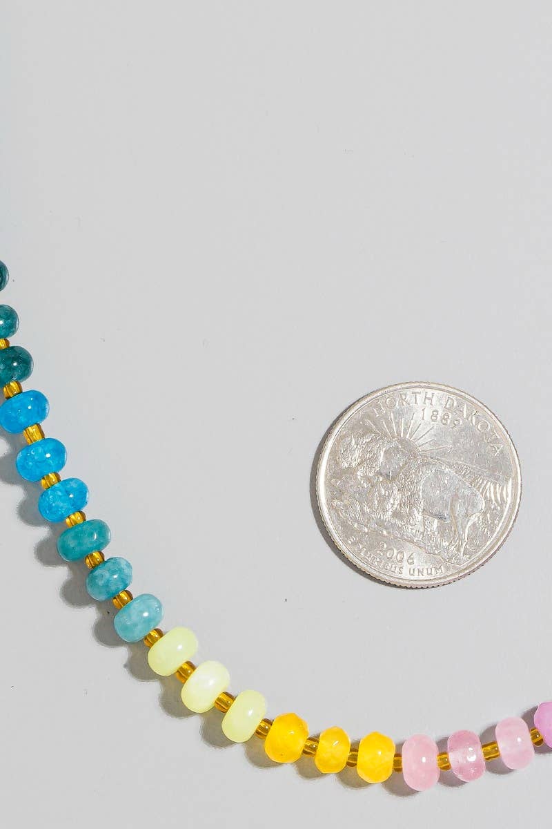 Gradient Stone Beaded Necklace