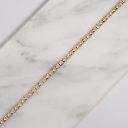 18K Gold Pvd Cz Stone Tennis Bracelet